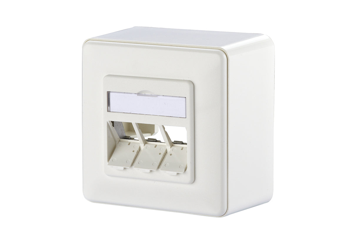 METZ CONNECT Multifunktionsdose UP 3slot 1309160002-E Kanaleinb ws RAL9010