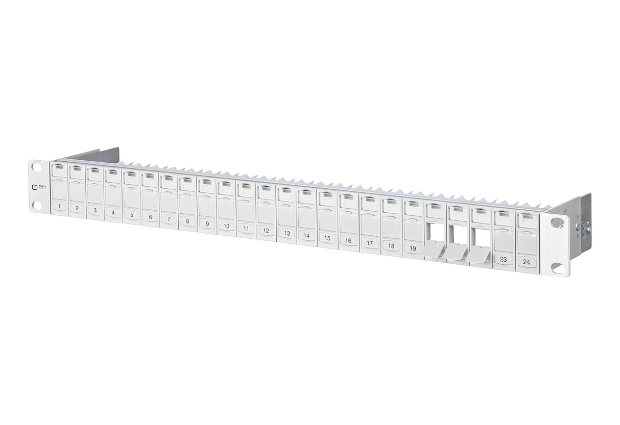 METZ CONNECT Modulträger 1HE 24Ports 130920-00KE Schirm RAL7035