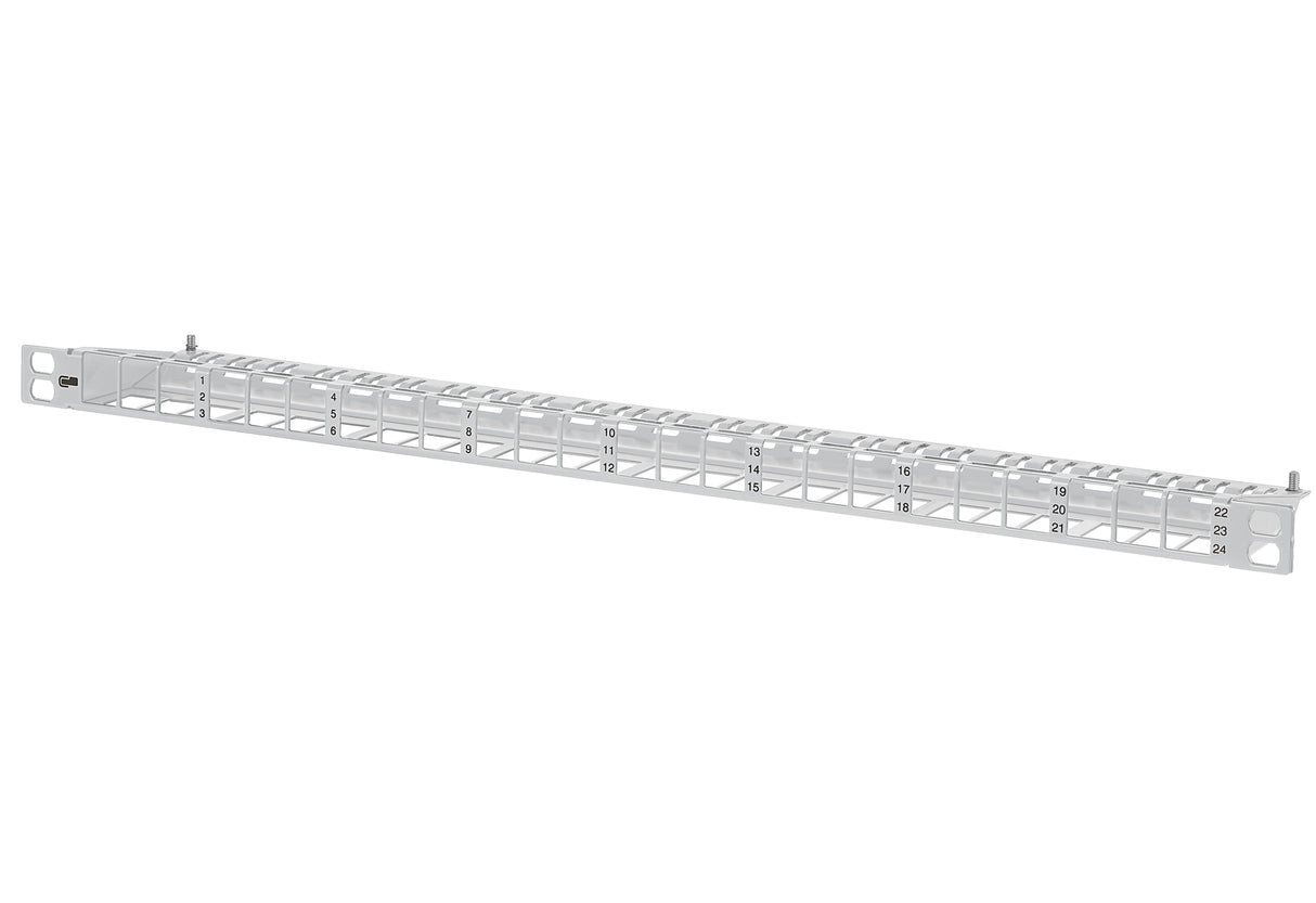 METZ CONNECT Modulträger 0,5HE 24Ports 130925-GRKE Cat6A 21,82x482,6x77,1mm