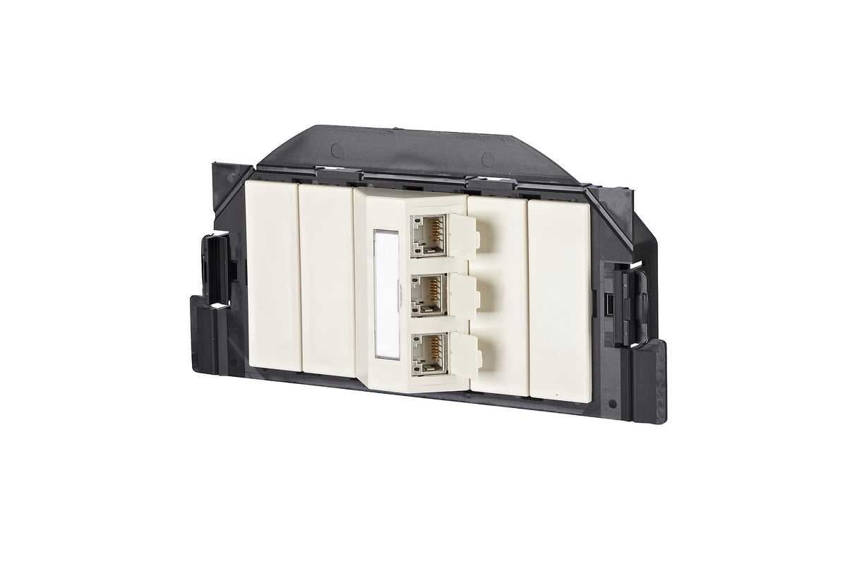 METZ CONNECT Anschlussdose Cat6A 3xRJ45 1309300301-E pws Bodentank/UFmont IDC