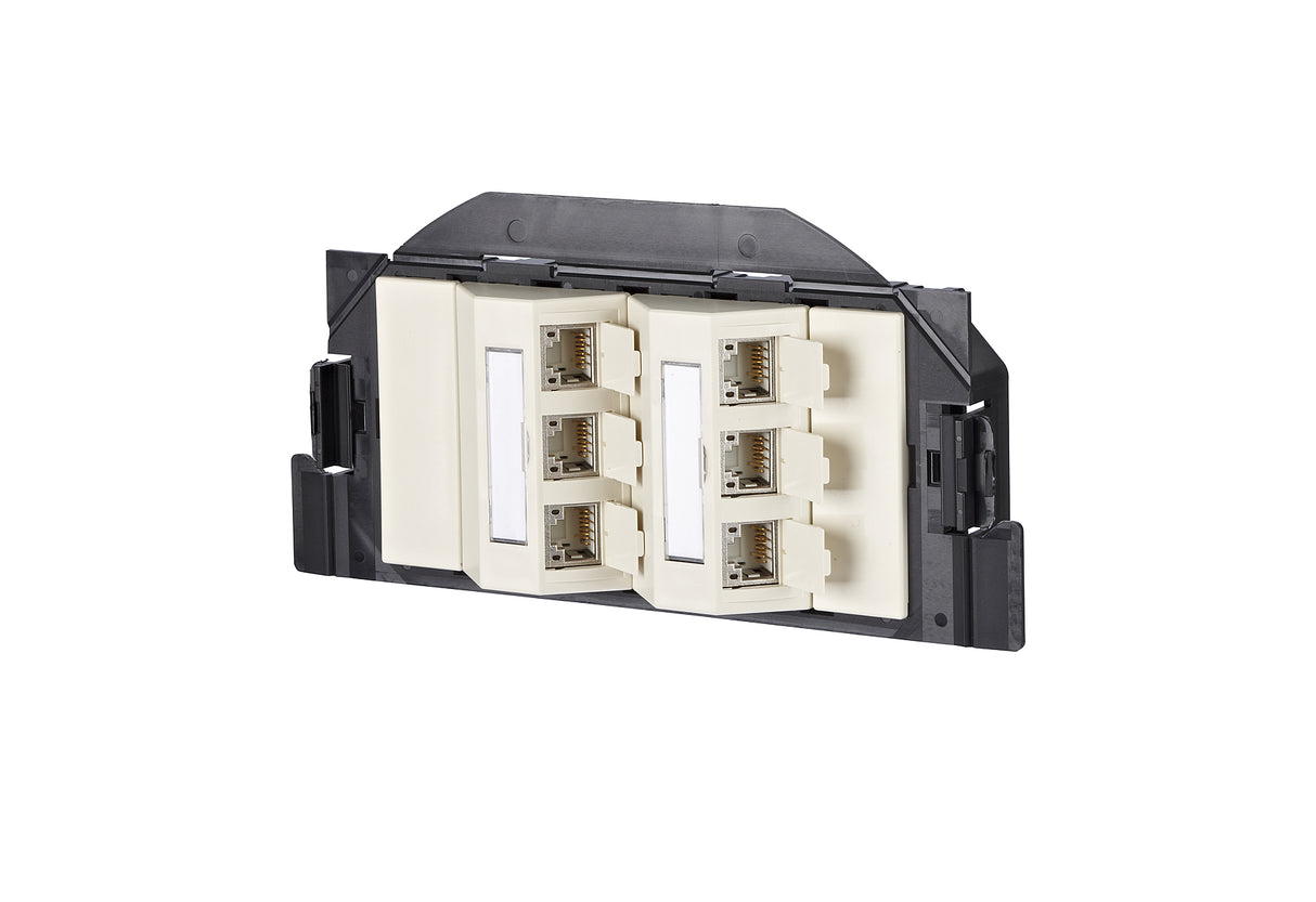 METZ CONNECT Anschlussdose Cat6A 6xRJ45 1309300601-E pws Bodentank/UFmont IDC