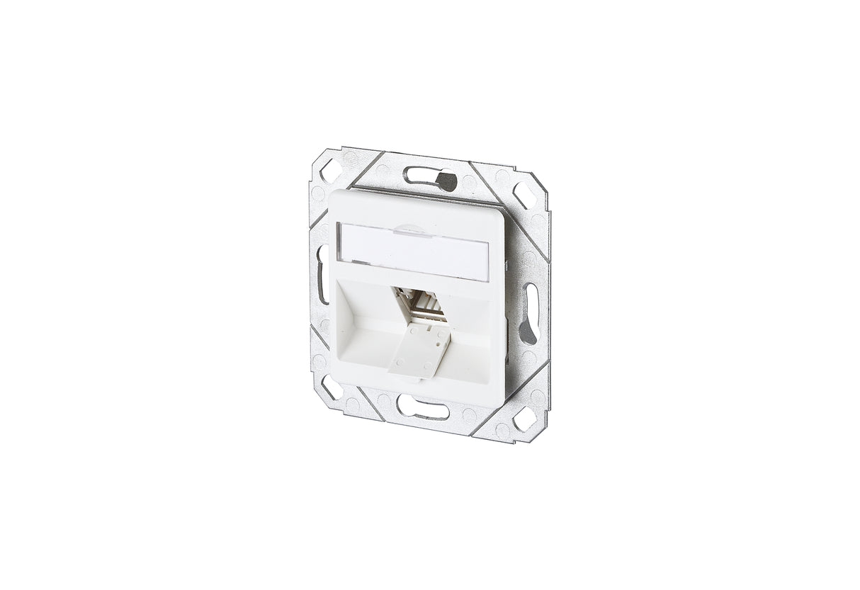 METZ CONNECT Anschlussdose Cat6A 1xRJ45 130B12D11127-E ver-ws Kanaleinb schräg