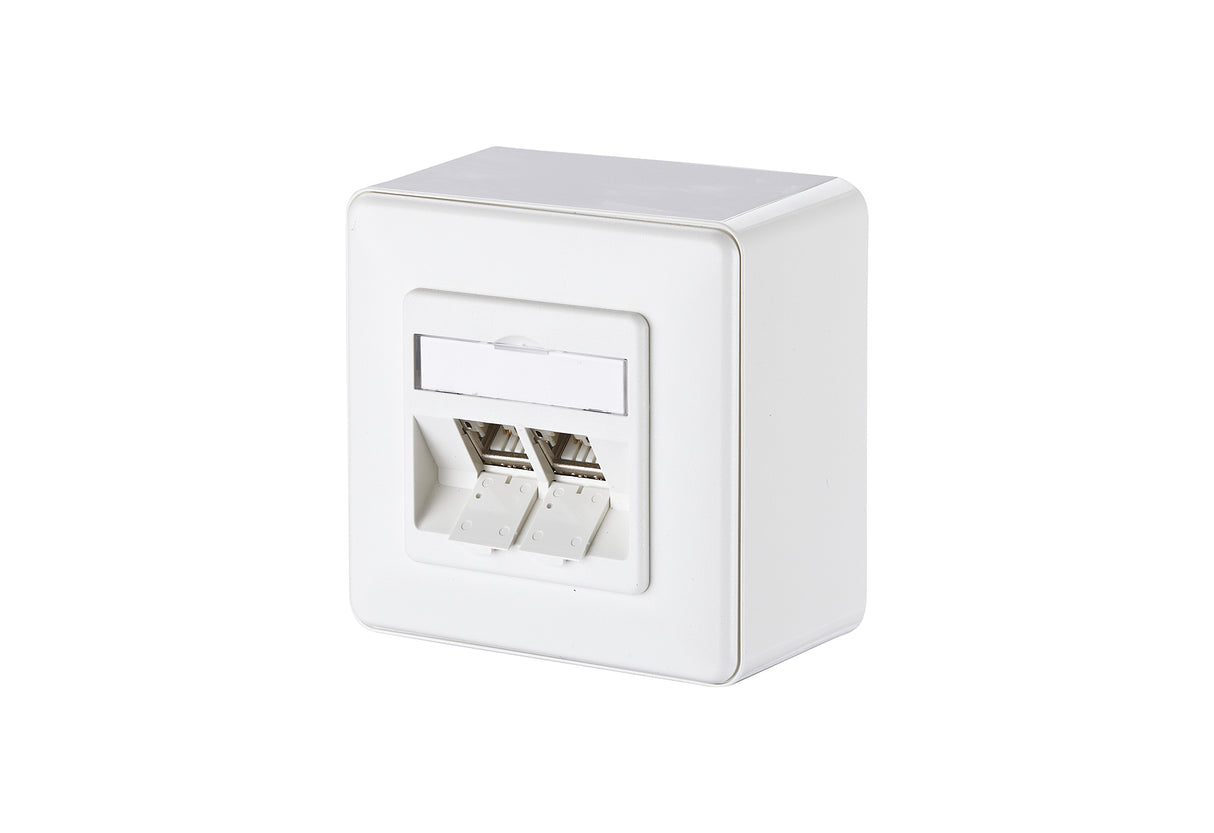 METZ CONNECT Anschlussdose Cat6A AP IDC 130B12D20027-E 2xRJ45 ver-ws Kanaleinb