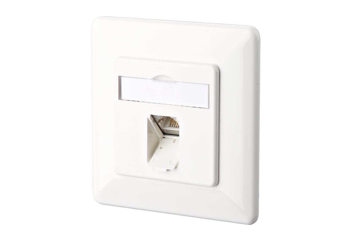METZ CONNECT Anschlussdose Cat6A 1xRJ45 130C371002-I rws Kanaleinb schräg LSA
