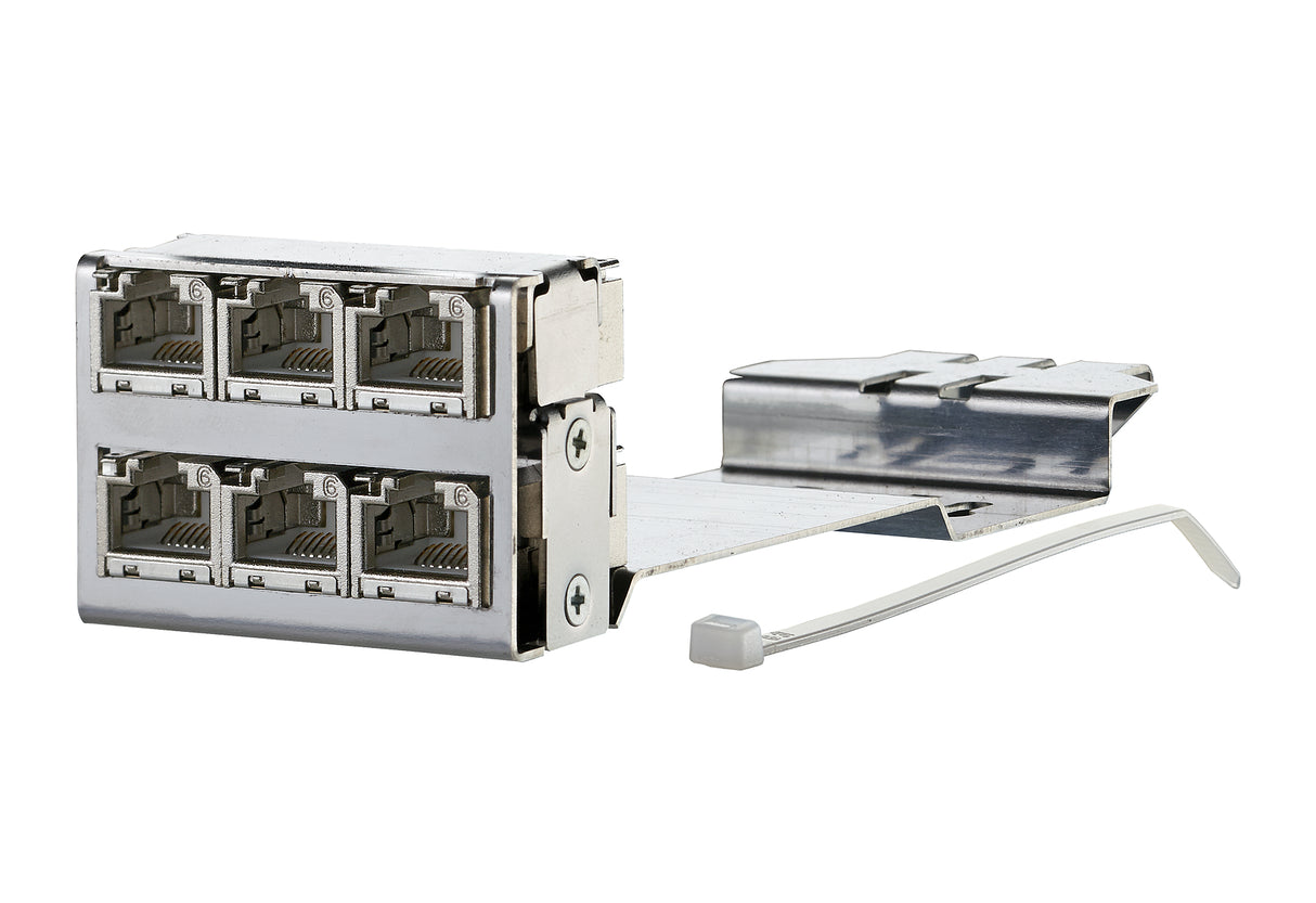 METZ CONNECT Patchpanel modular 6f/v alu 130D2CMC6-E 10 GigabitEth RJ45 RJ45