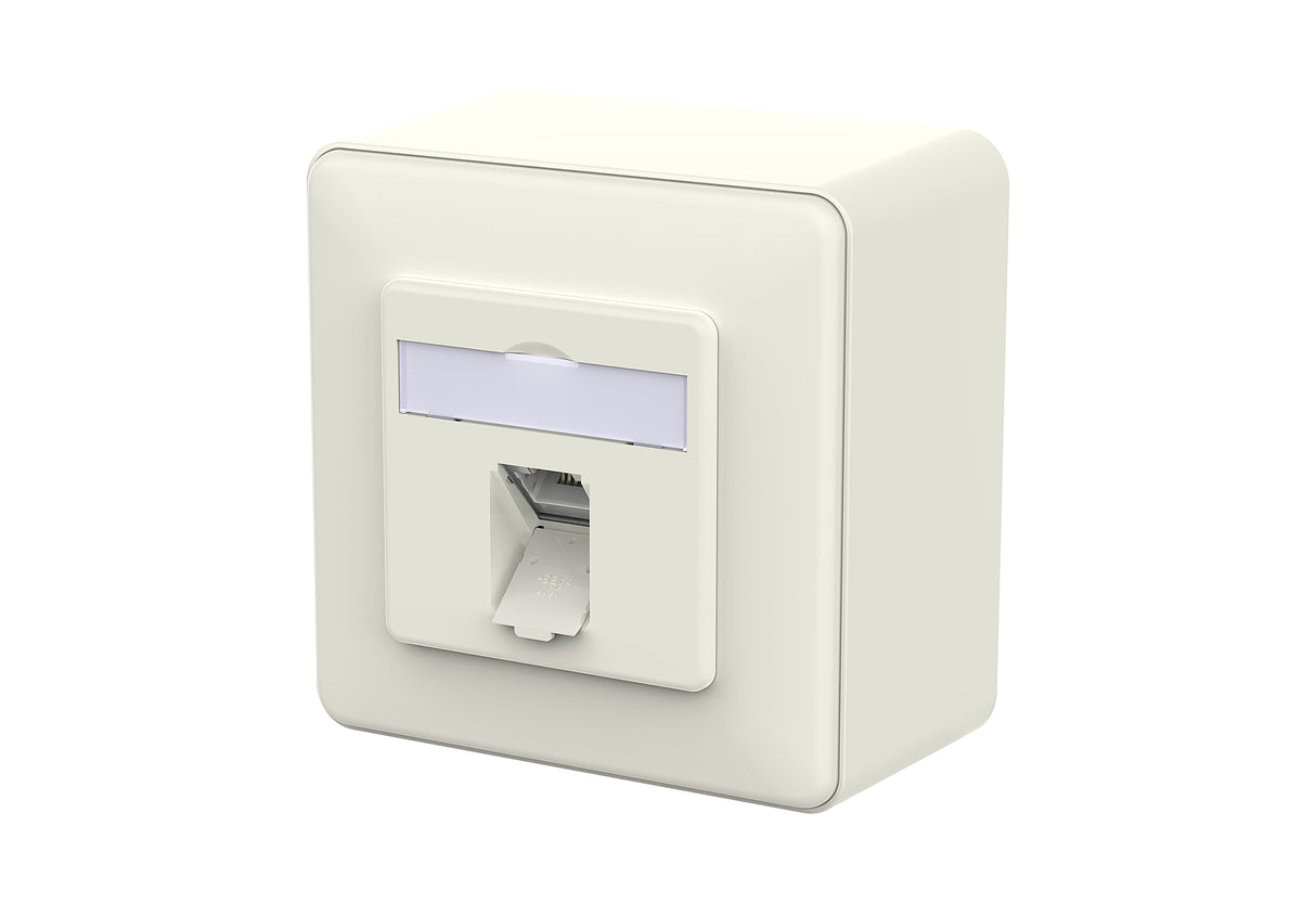 METZ CONNECT Anschlussdose Cat6A AP rws 130E370002-I 1xRJ45 schräg LSA
