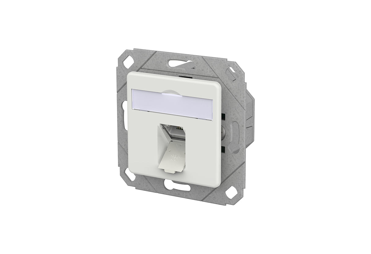 METZ CONNECT Anschlussdose Cat6A 1xRJ45 130E371127-I ver-ws Kanaleinb schräg