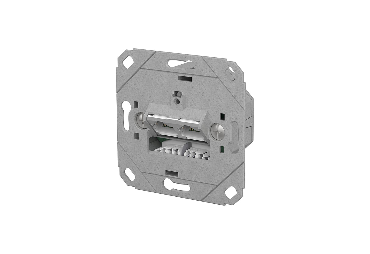 METZ CONNECT Anschlussdose Cat6A 2xRJ45 130E381200-I Kanaleinb Bodentank/UFmont