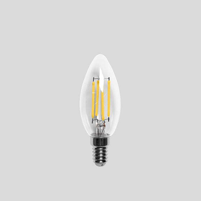 BEGA LED-Kerzenlampe FM E14 C35 4W 3000K 13593 ws 470lm E kl 360° AC 35x98mm