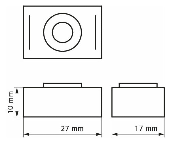 Walraven Distanzblock starQuick grau 27x10x17 10 mm | 0854510