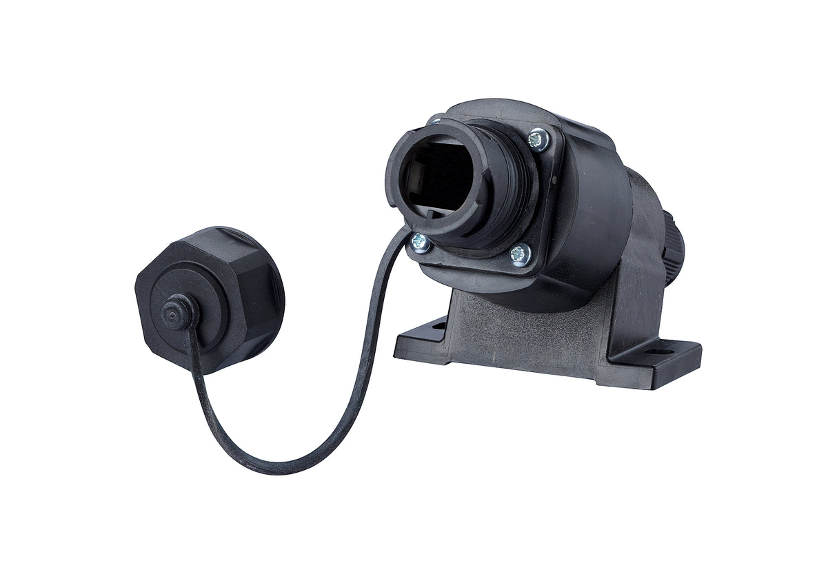 METZ CONNECT Modulaufnahme AP 1xRJ45 sw 1401010012KE ger m.Staubschutz