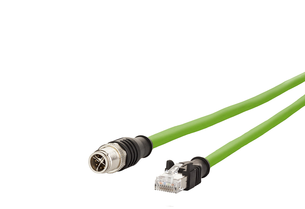 METZ CONNECT Patchkabel Cat6 S/FTP IP20 142M2X15800 80m gn M12 RJ45 1:1 26qmm