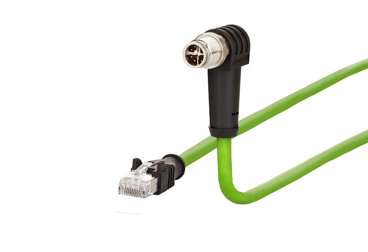 METZ CONNECT Patchkabel Cat6A SF/UTP 2m 142M2X59020 IP65 gn RJ45 M12 1:1 26qmm