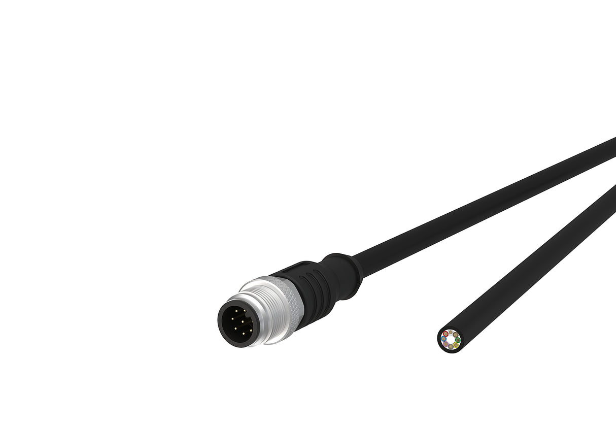 METZ CONNECT Sensor-Aktorkabel 8p 5m M12 142MEA10050 Male ger fr.Ende PUR hfr
