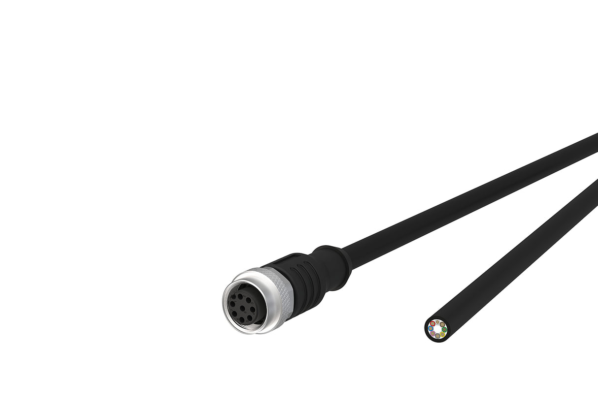 METZ CONNECT Sensor-Aktorkabel 8p 1m M12 142MEA20010 Female ger fr.Ende PUR hfr