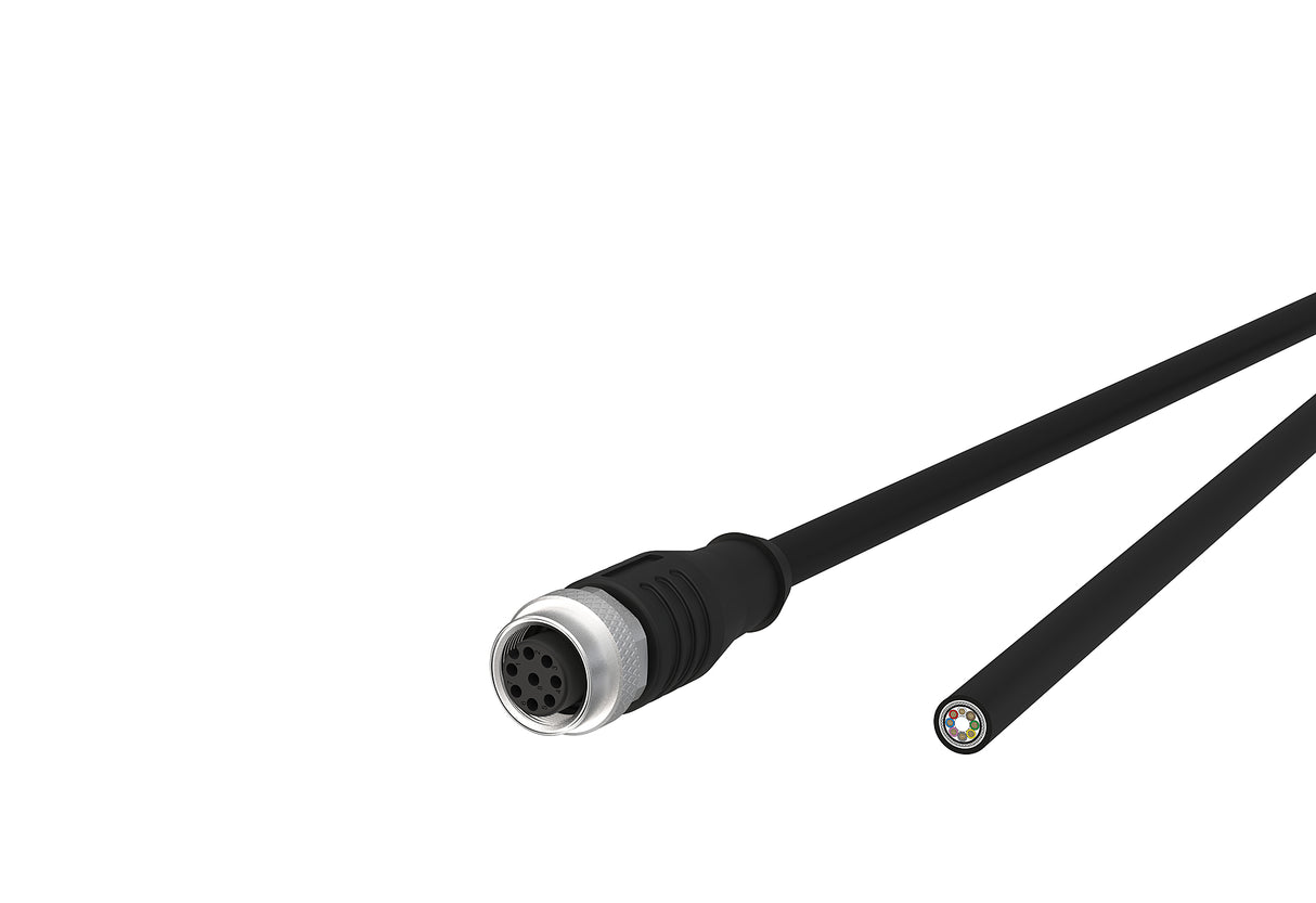 METZ CONNECT Sensor-Aktorkabel 8p 1m M12 142MHA20010 Female ger fr.Ende PUR hfr