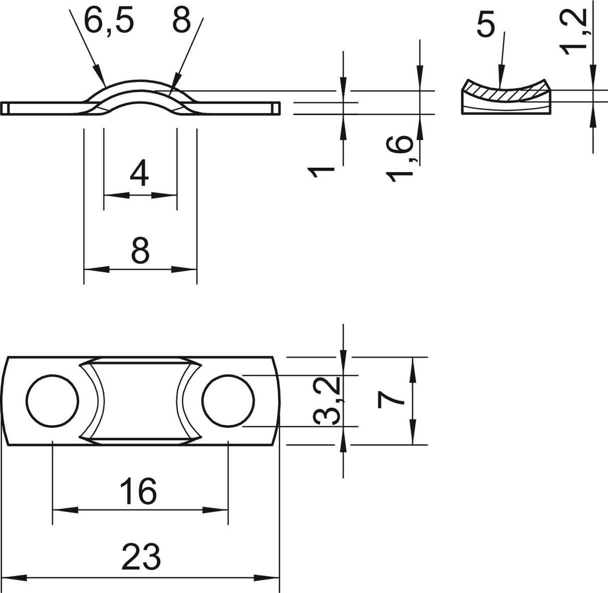 BETTERMANN Befestigungsschelle 1f 6,5mm 7901 6.5 G zweilappig ST hfr