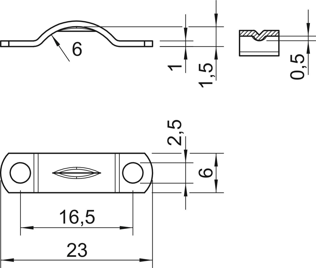 BETTERMANN Befestigungsschelle 1f 6mm 7903 6 G zweilappig ST hfr