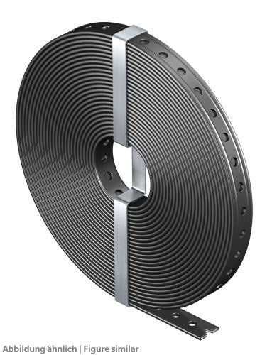 Montageband/Lochband LB 19, Rolle 10m Stahl kunststoffummantelt, 19 x 3mm