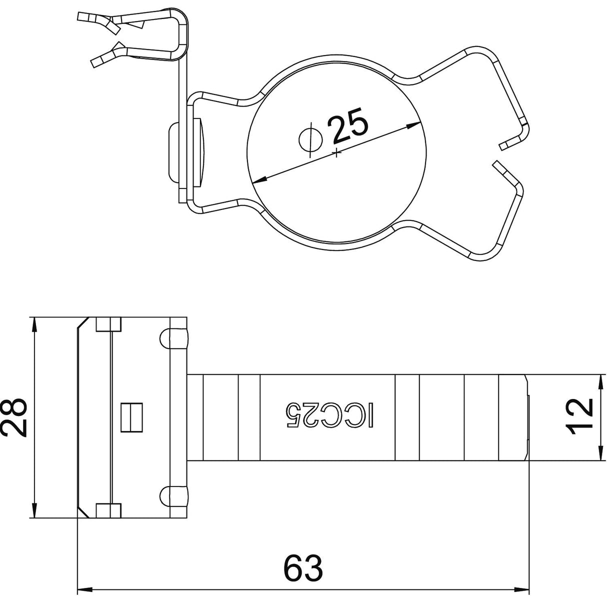 BETTERMANN Trägerklammer 20-25mm ST SCHPC 1,5-4 D25 1,5-4mm Zn/AluLam
