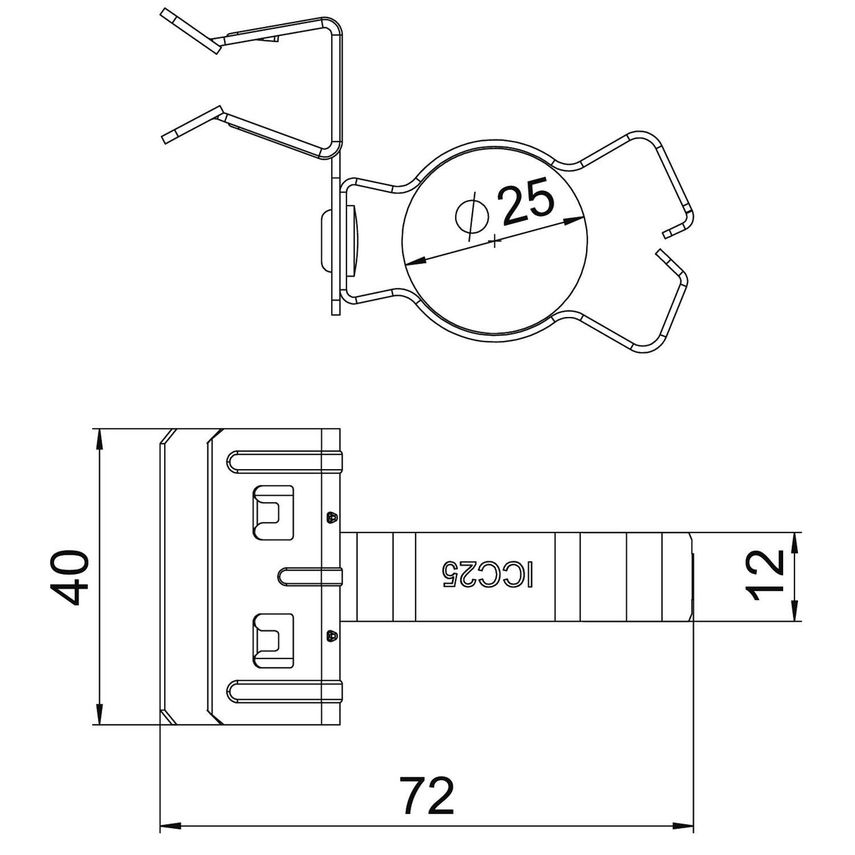 BETTERMANN Trägerklammer 20-25mm ST SCHPC 10-15 D25 10-15mm Zn/AluLam