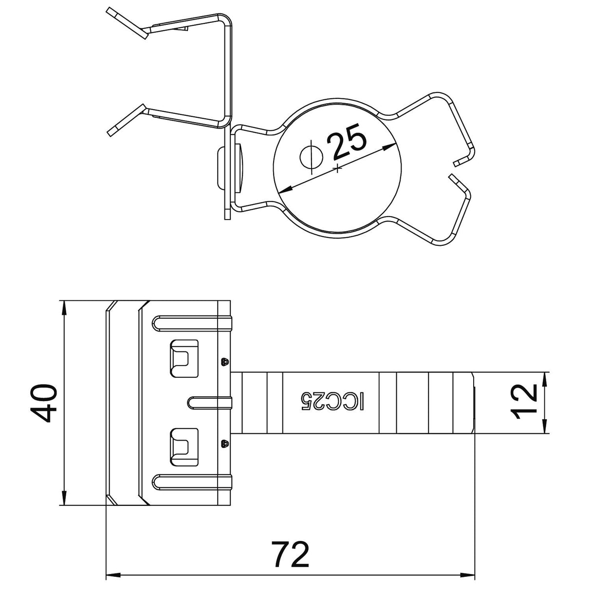 BETTERMANN Trägerklammer 20-25mm ST SCHPC 15-20 D25 15-20mm Zn/AluLam
