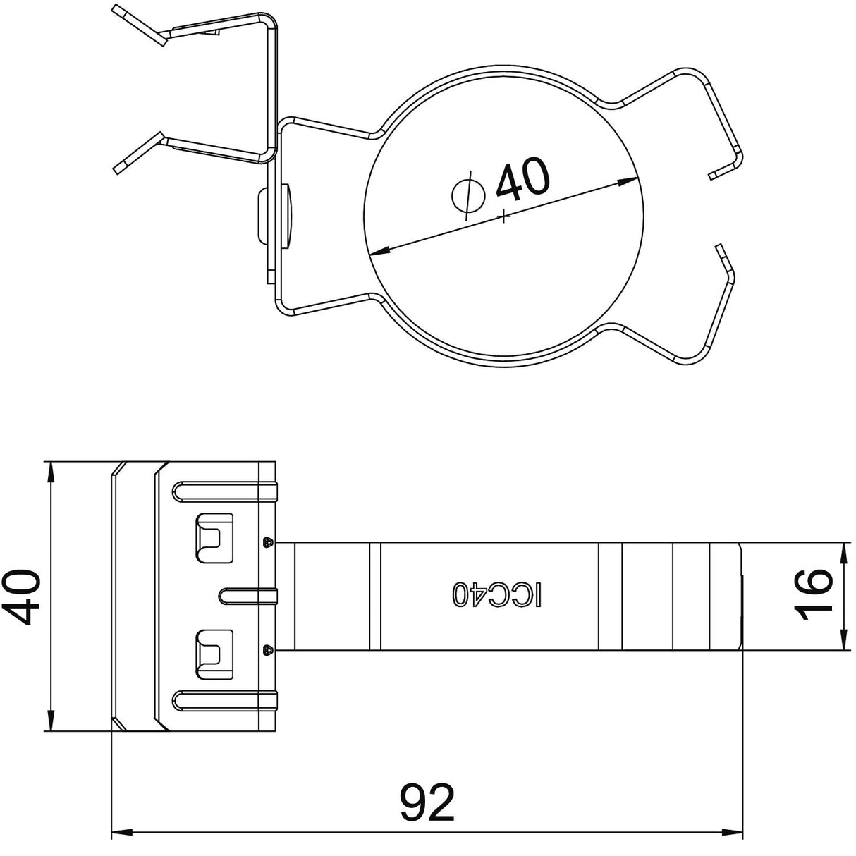 BETTERMANN Trägerklammer 36-40mm ST SCHPC 15-20 D40 15-20mm Zn/AluLam