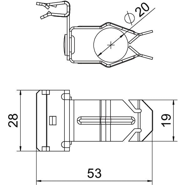 BETTERMANN Trägerklammer 20mm 1,5-4mm SCHPO 1,5-4 D20 ST Zn/AluLam