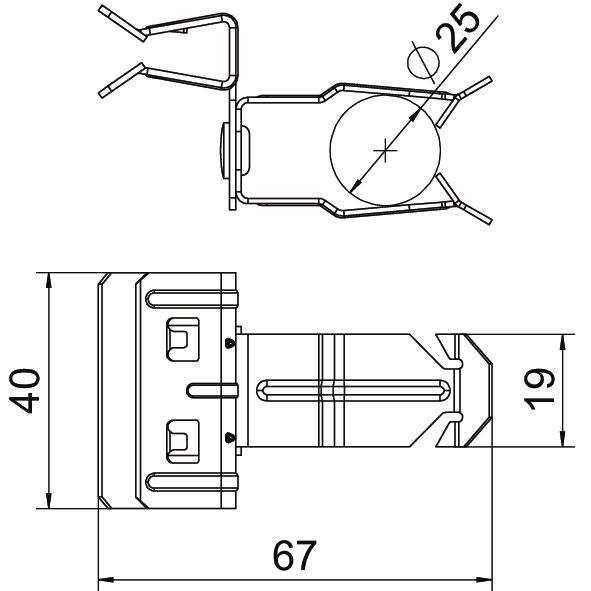 BETTERMANN Trägerklammer 25mm 4-10mm ST SCHPO 4-10 D25 Zn/AluLam