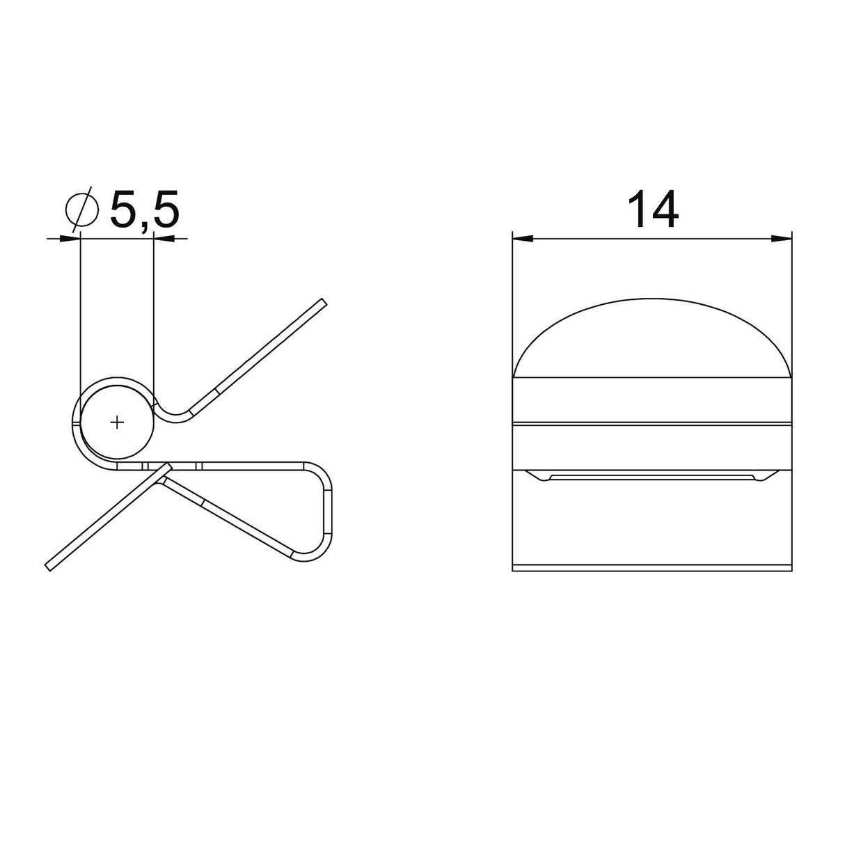 BETTERMANN Trägerklammer 4,5-5,5mm ST SCC 1-4 D5,5 1-4mm Zn/AluLam
