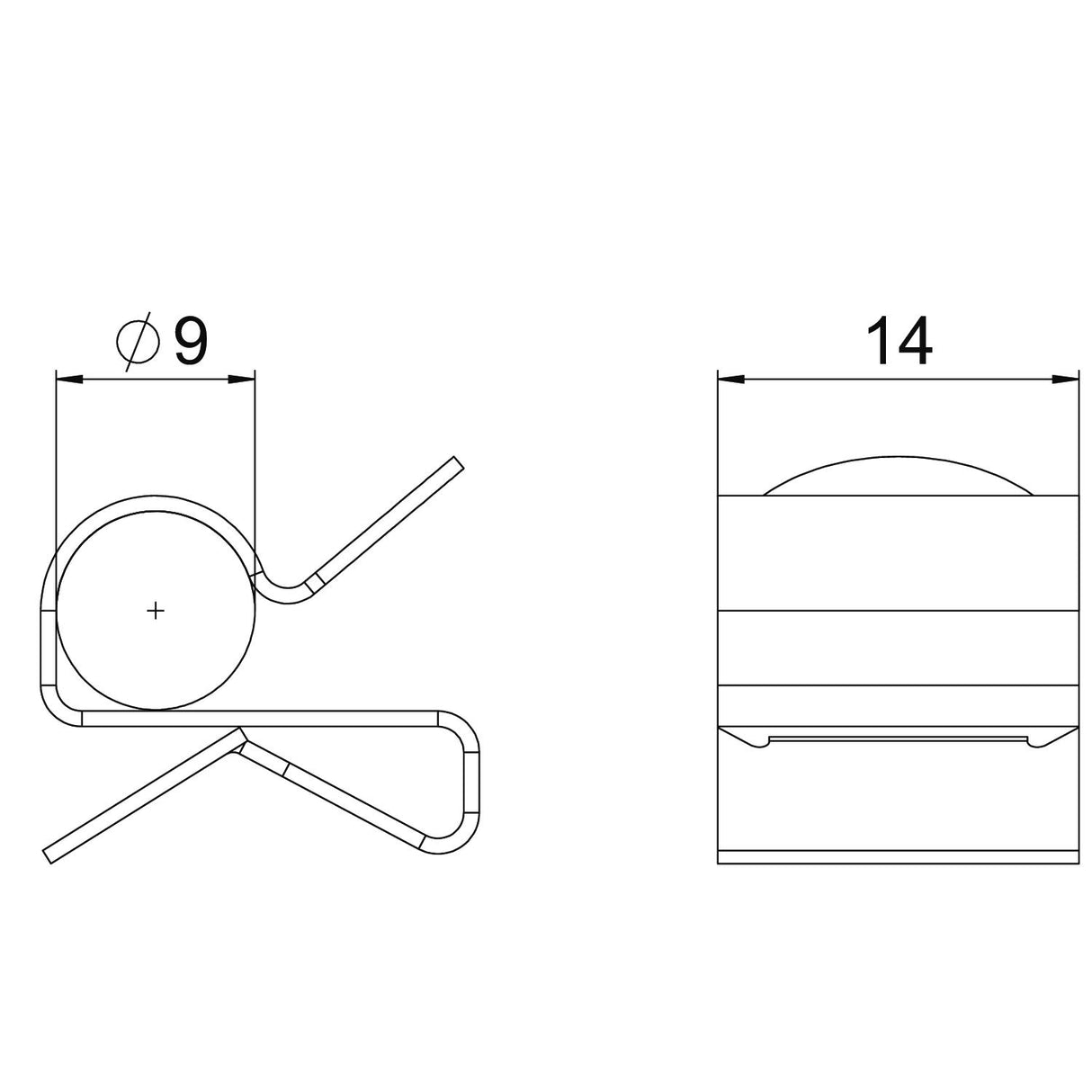 BETTERMANN Trägerklammer 8-9mm 1-4mm ST SCC 1-4 D9 Zn/AluLam