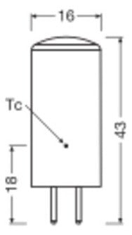 LEDVANCE LED-Röhrenlampe GY6,35 3,3W ws LED PIN 40 320° P 3.3W 827 Clear GY 2700