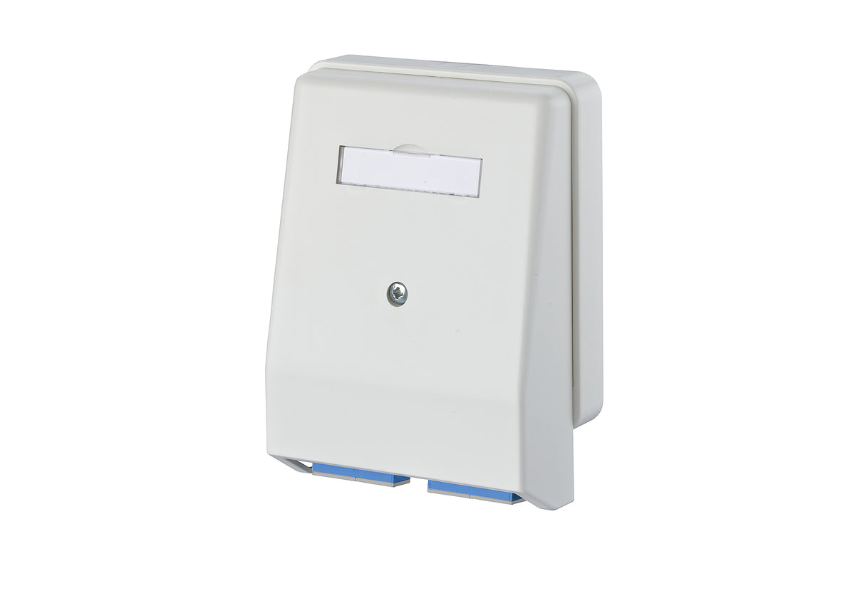 METZ CONNECT LWL-Anschlussdose 2xSC-D AP 150112E202-E ws abgew Wickelvorrat