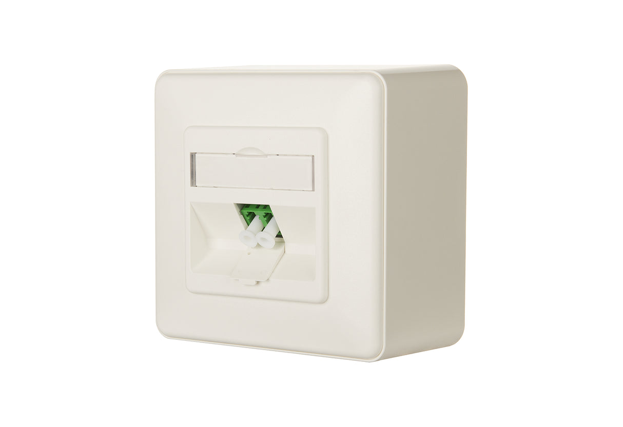 METZ CONNECT LWL-Anschlussdose 1xLC-D AP 1501207K1A-E ws abgew Zentralpl Textf