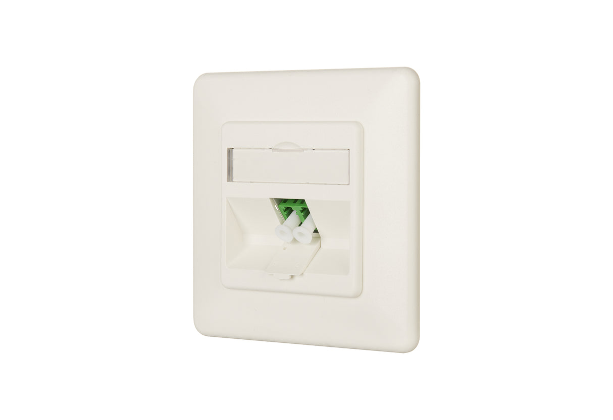 METZ CONNECT LWL-Anschlussdose 1xLC-D UP 1501207K1U-E ws abgew Zentralpl Textf