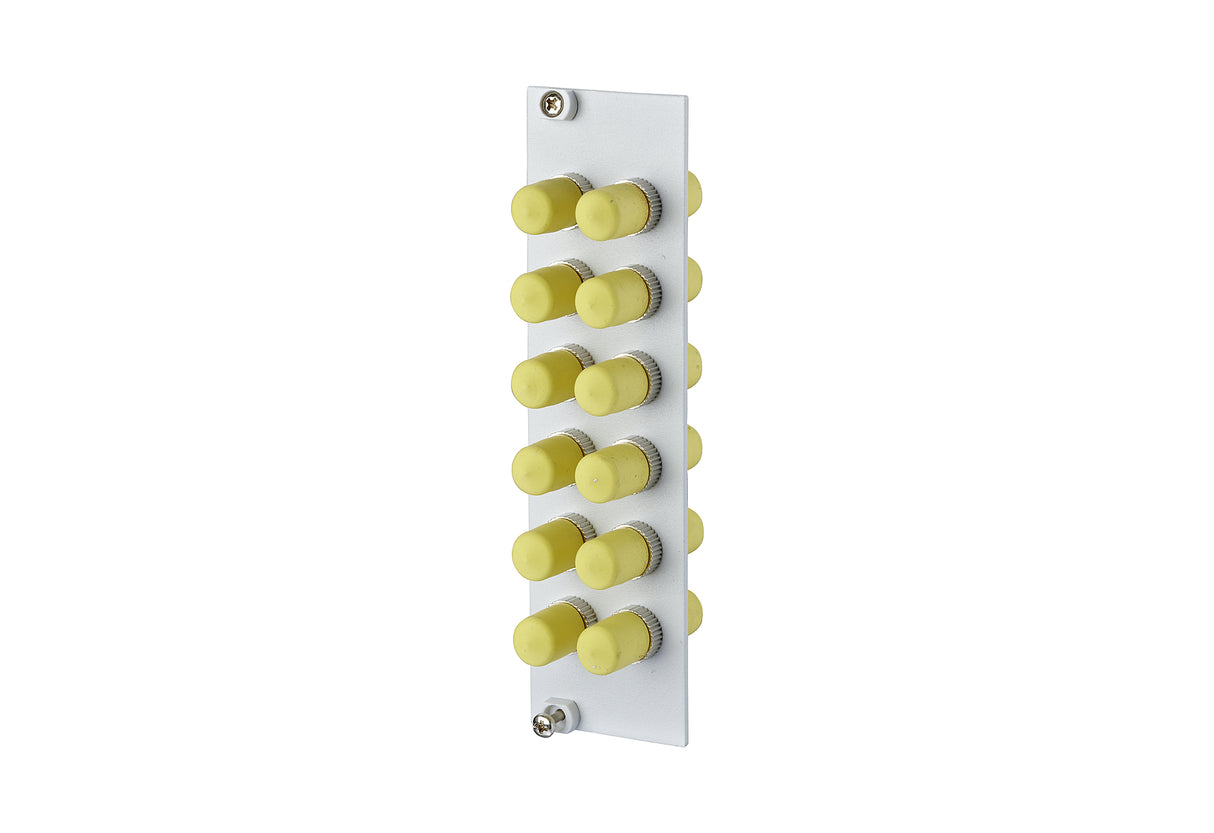 METZ CONNECT LWL-Frontplatte 12f ST 15024A0112-E Hutschiene max:12f