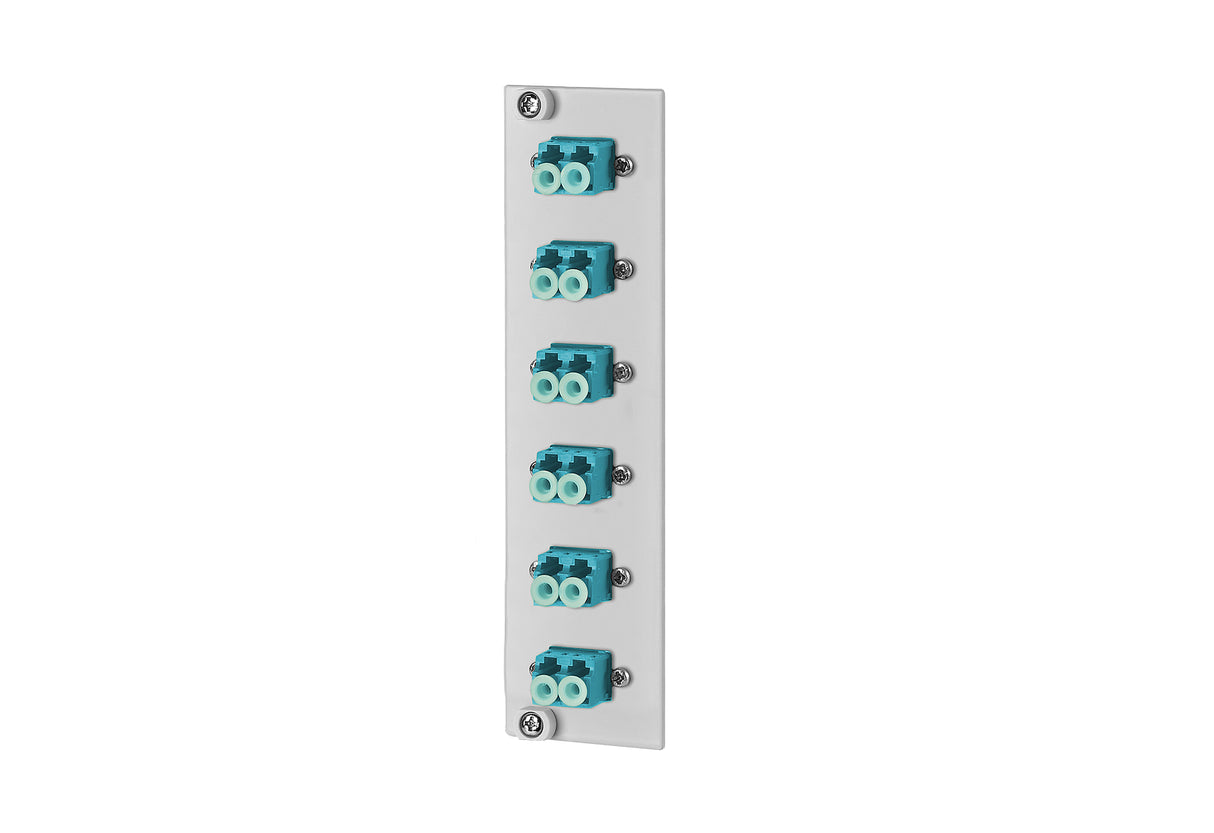METZ CONNECT LWL-Frontplatte 6f LC-D OM3 15024A7706-E Hutschiene max:6f