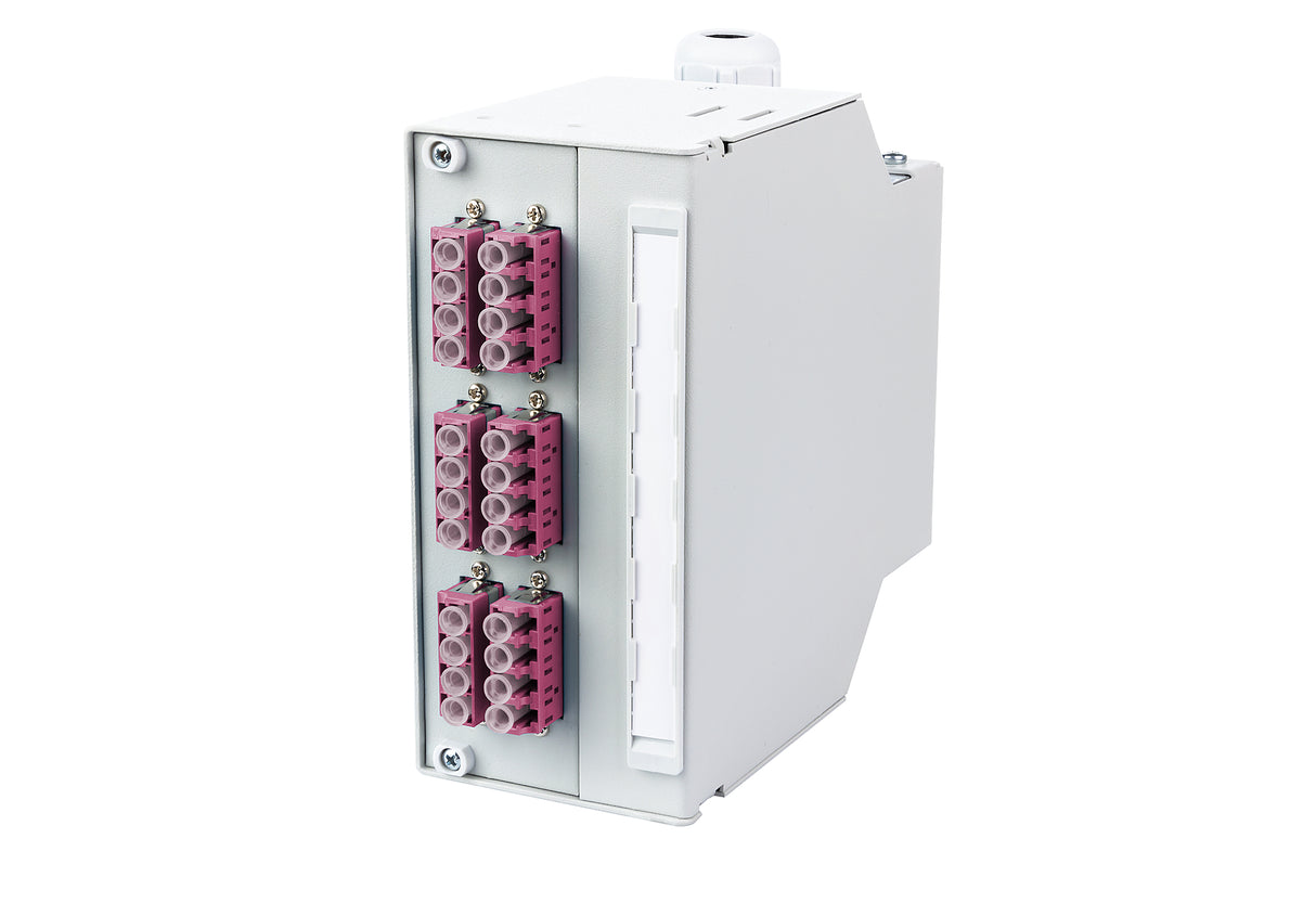 METZ CONNECT LWL-Patchpanel 6f OM4 15024A77906-E Hutschiene m.Pigtails