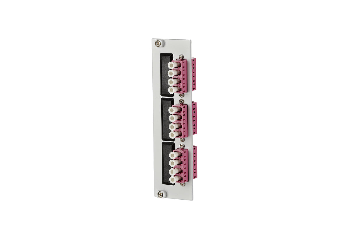 METZ CONNECT LWL-Frontplatte 3f LC OM4 15024A7903-E Hutschiene max:6f