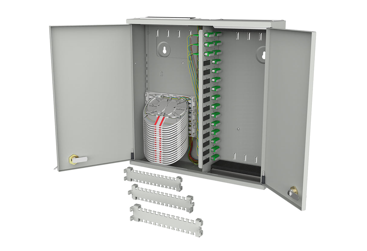 METZ CONNECT LWL-Patchpanel APC 18f LC-Q 1503397A18-C Wandmont OS2 m.Pigtails
