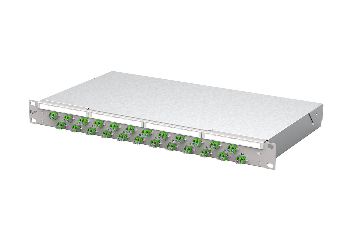 METZ CONNECT LWL-Patchpanel APC 24f LC-D 1504507624-E 482,6mm(19), 1HE OS2