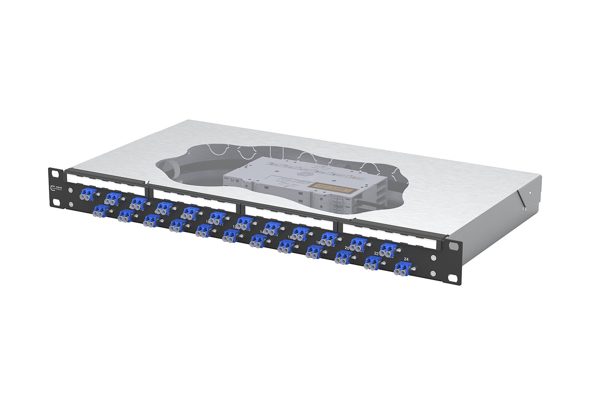 METZ CONNECT LWL-Patchpanel 24f LC-D OS2 1504597424-B 482,6mm(19), 1HE