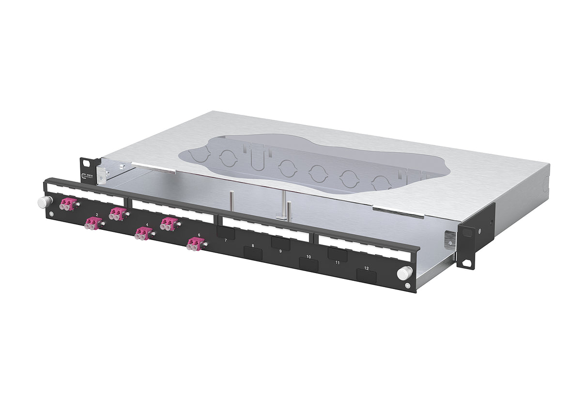 METZ CONNECT LWL-Patchpanel 6f LC-D OM4 1504607506-C 482,6mm(19), 1HE