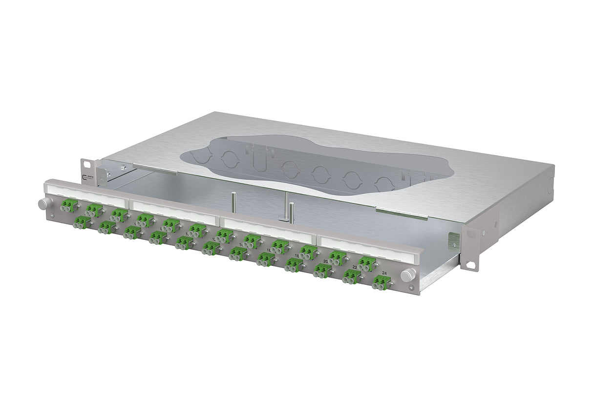 METZ CONNECT LWL-Patchpanel APC 24f LC-D 1504607624-E 482,6mm(19), 1HE OS2