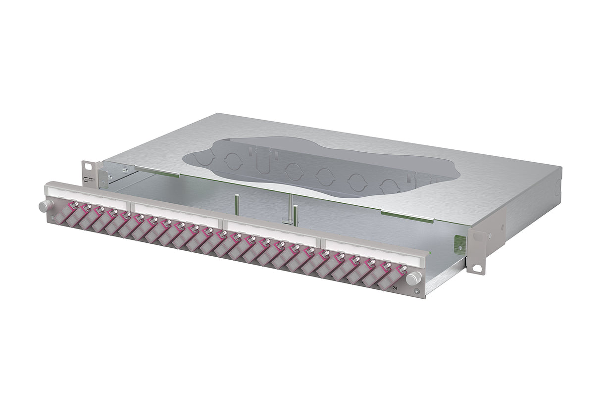 METZ CONNECT LWL-Patchpanel 24f SC-D OM4 150460BB24-E 482,6mm(19), 1HE max:24f