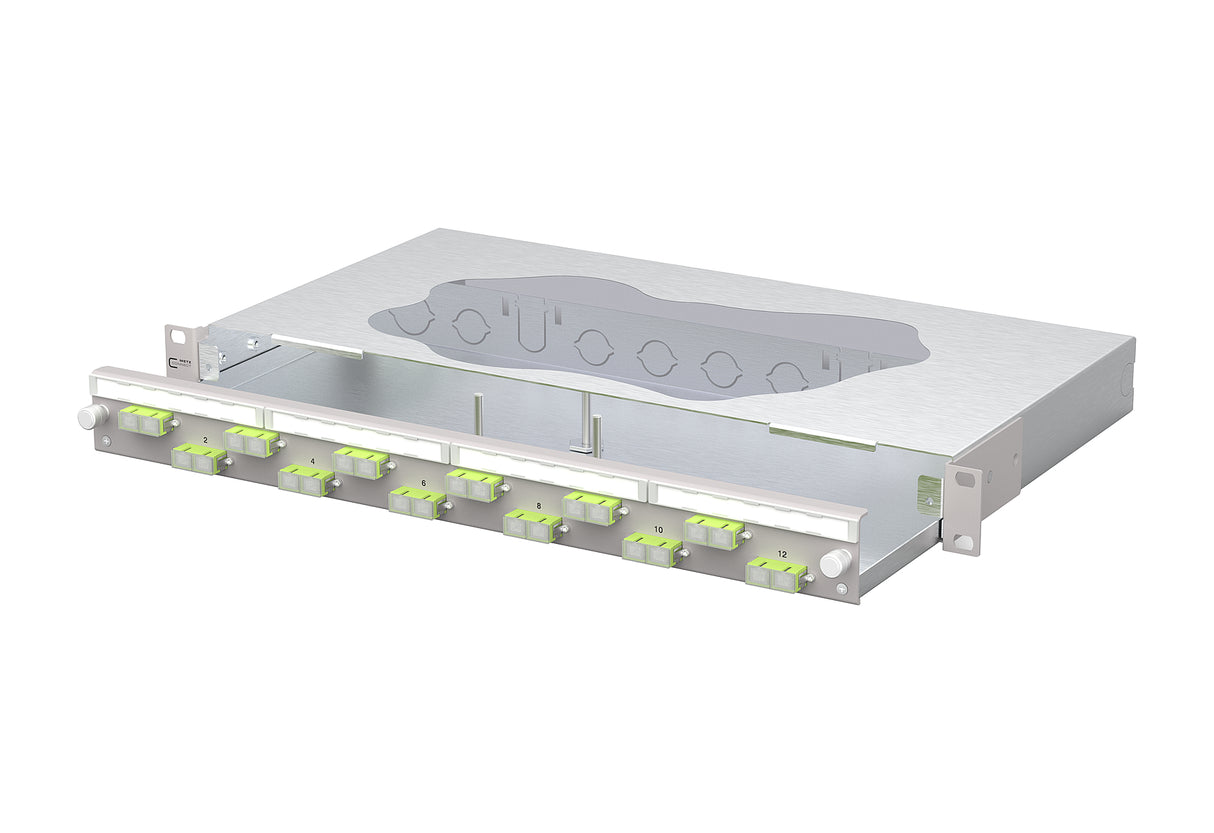 METZ CONNECT LWL-Patchpanel 12f SC-D OM5 150460BM12-F 482,6mm(19), 1HE max:24f