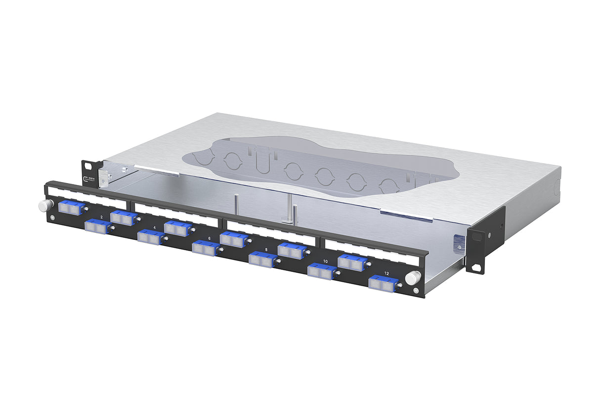 METZ CONNECT LWL-Patchpanel 12f SC-D OS2 150460E212-C 482,6mm(19), 1HE