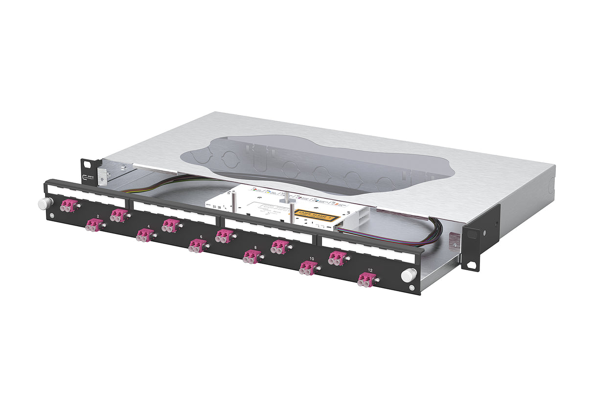 METZ CONNECT LWL-Patchpanel 12f LC-D OM4 1504677512-C 482,6mm(19), 1HE