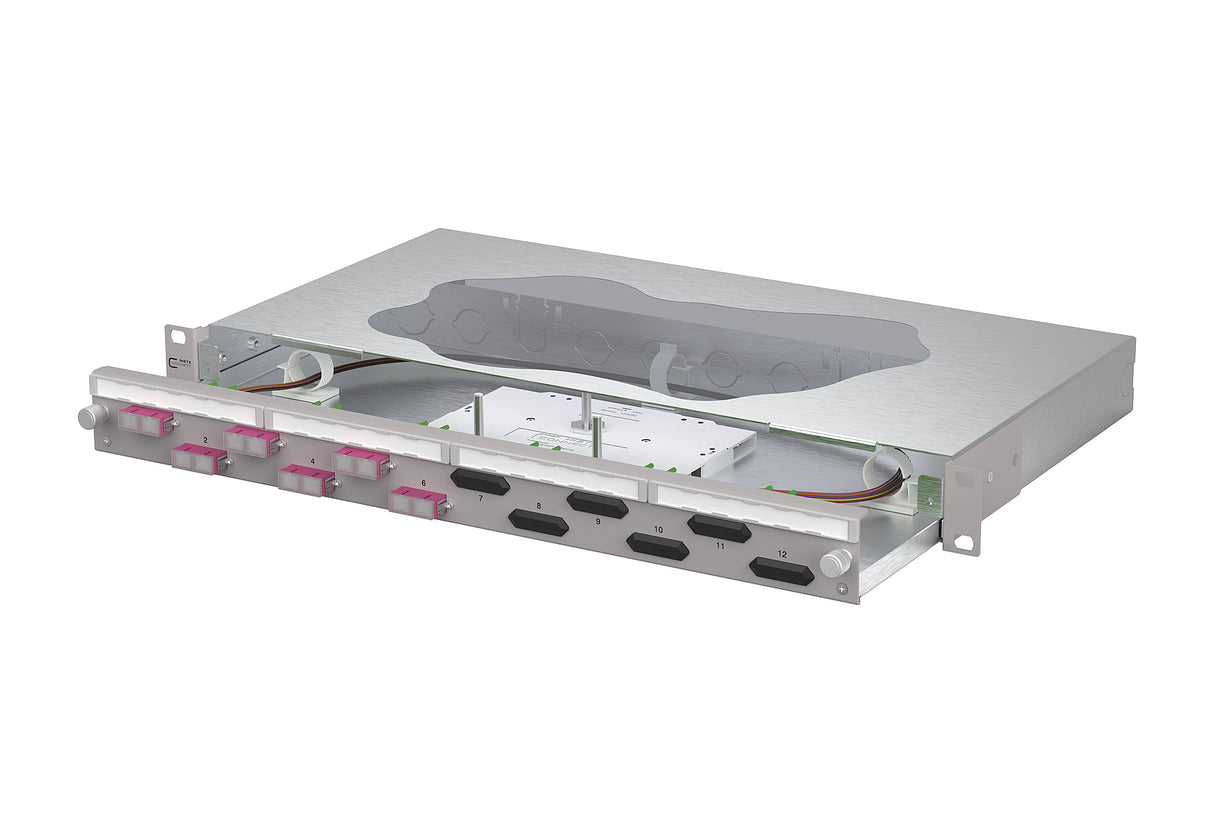 METZ CONNECT LWL-Patchpanel 6f SC-D OM4 150467BB06-F 482,6mm(19), 1HE max:12f