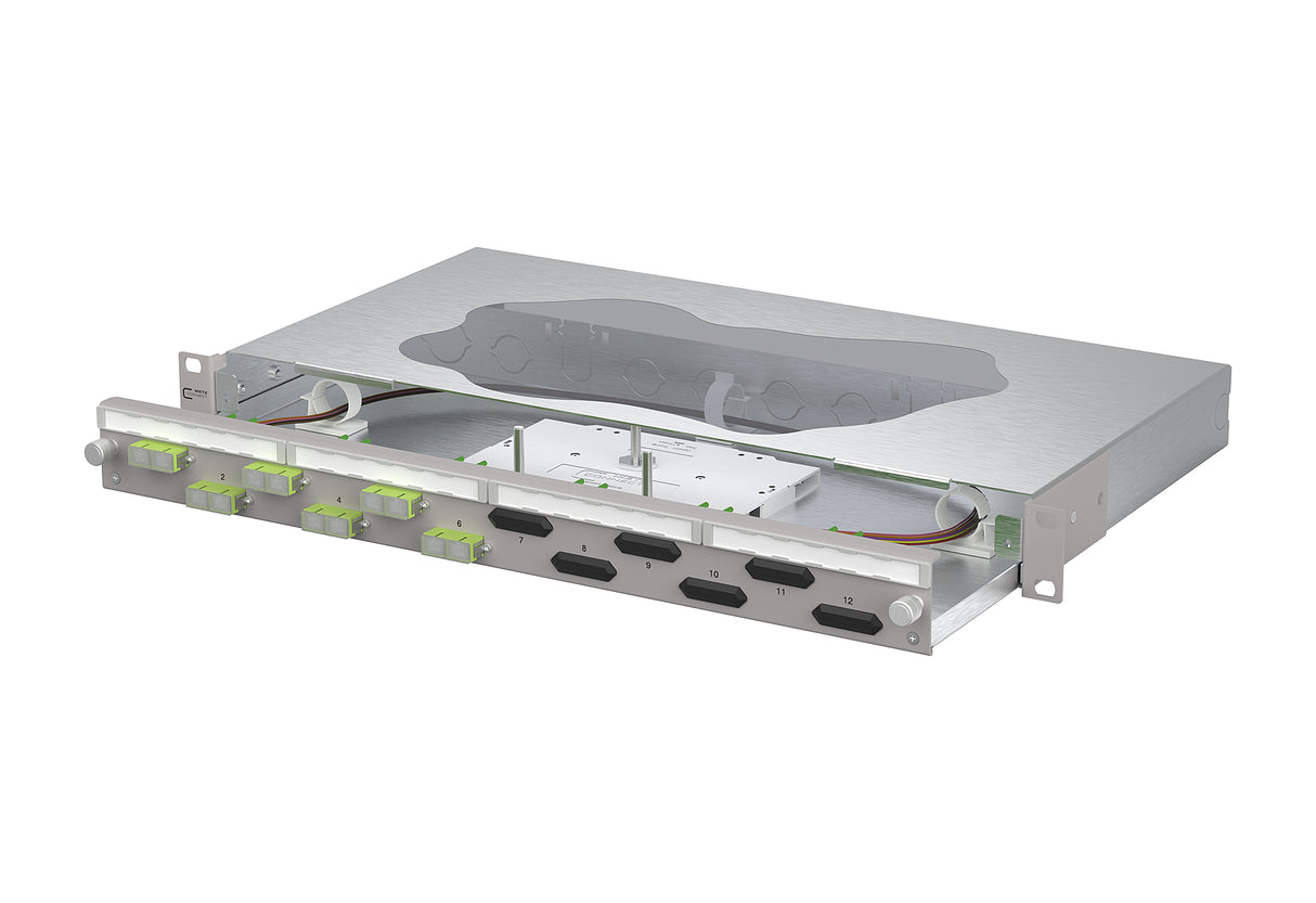 METZ CONNECT LWL-Patchpanel 6f SC-D OM5 150468BM06-F 482,6mm(19), 1HE max:12f